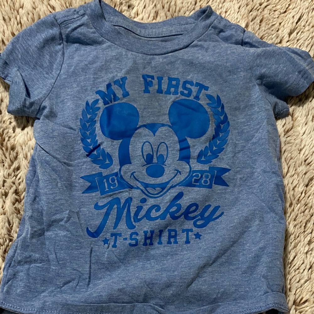Disney Blue Mickey Mouse Kids T-Shirt
